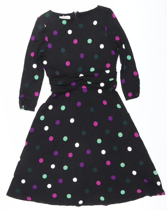 Hobbs Women’s Black Polka Dot Fit & Flare Dress Size 12