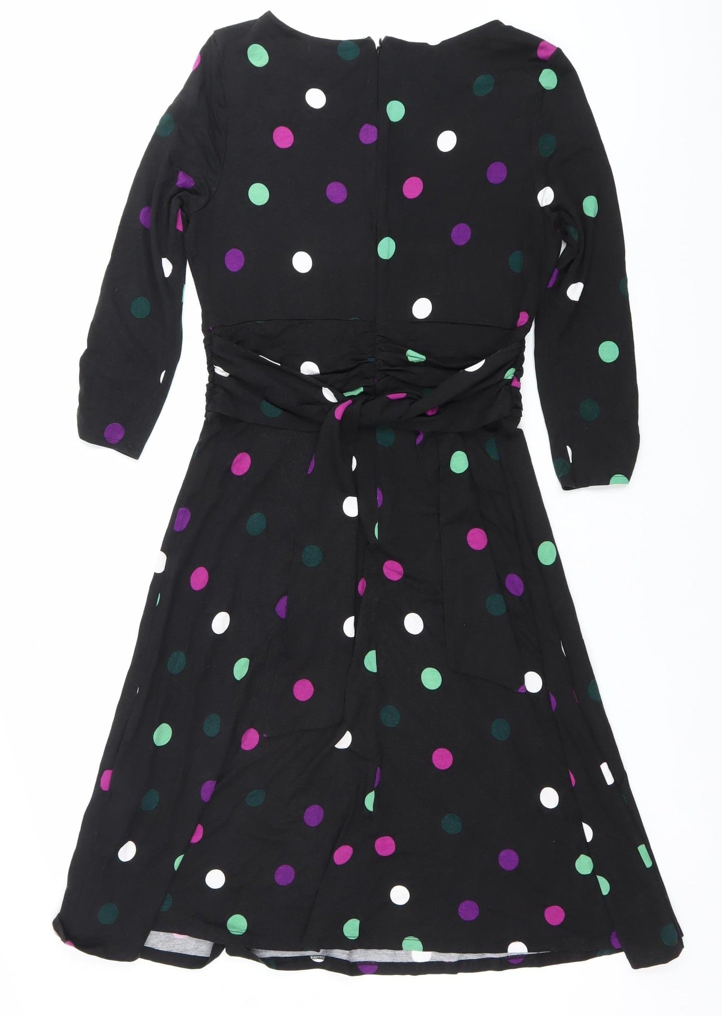 Hobbs Women’s Black Polka Dot Fit & Flare Dress Size 12