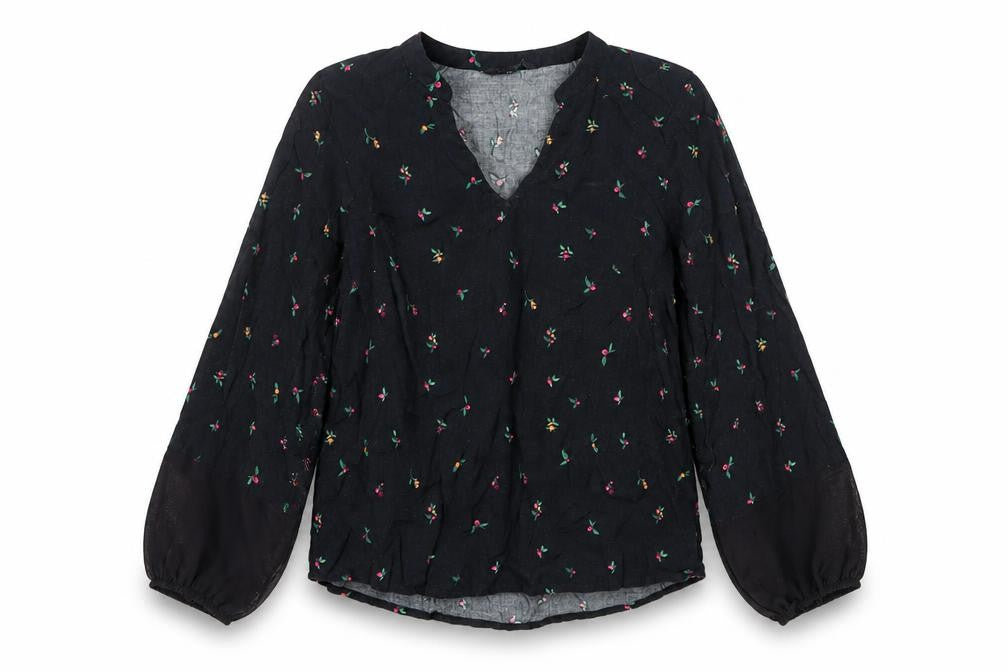 Womens UK Size 6 Top Secret Black Polyester Blouse