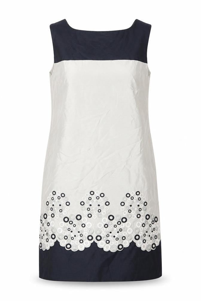 Monsoon Women’s Beige Sheath Knee Length Dress Size 12 Floral