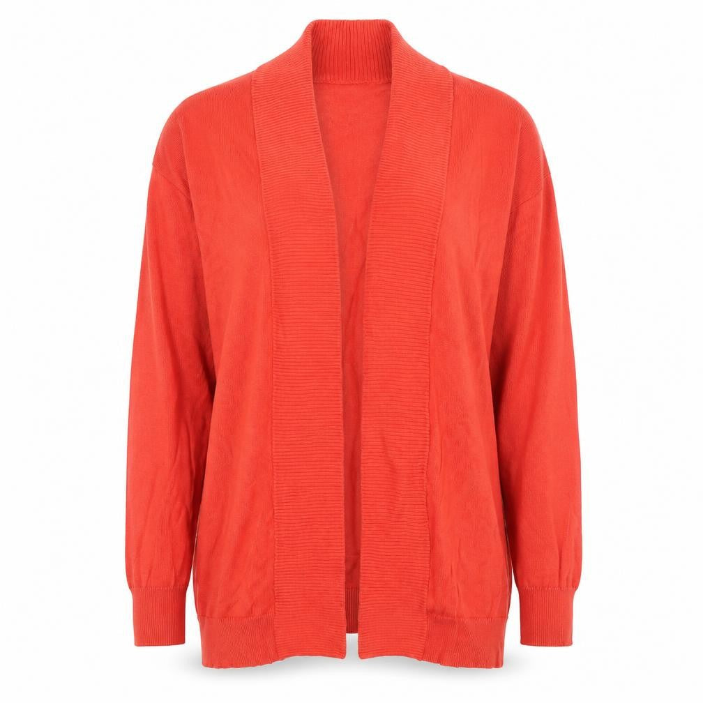 Maine New England Women's Red Size 12 Cotton Knit Cardigan