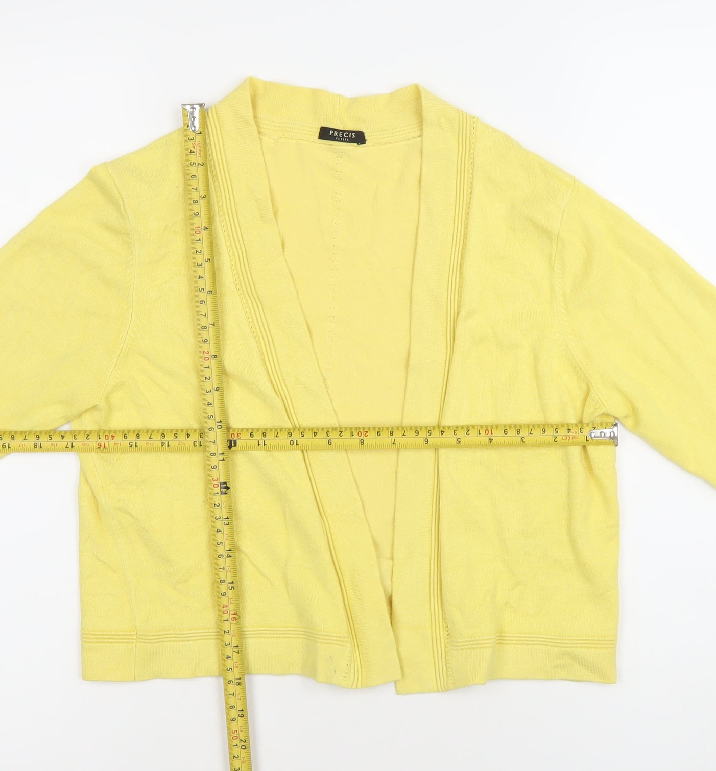 Precis Petite Women's Yellow Cardigan Small Petite Lightweight Knit