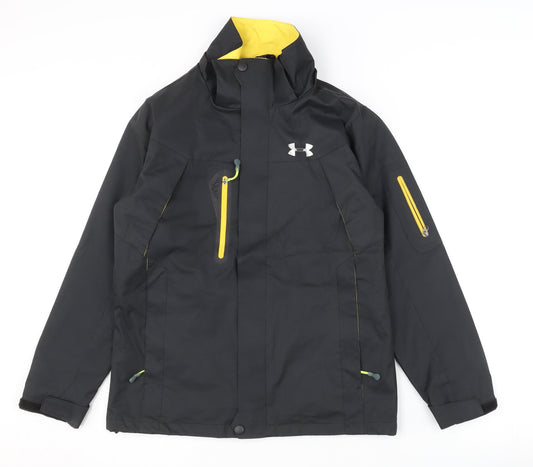 Under Armour Men's Black M Ski Jacket Hooded Waterproof Winter Coat