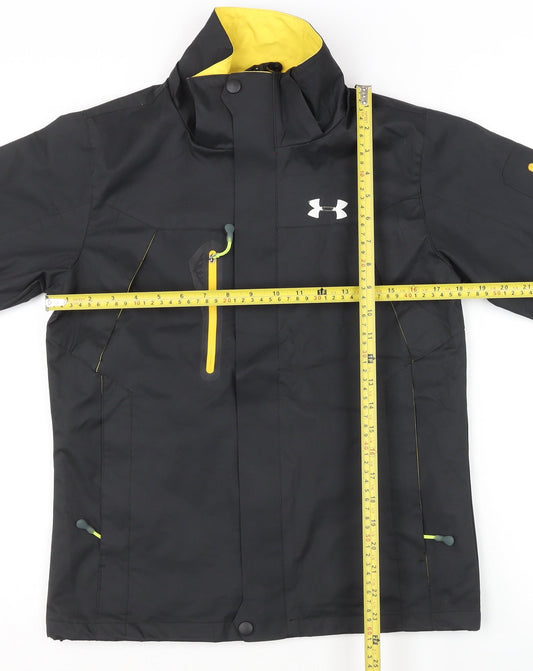 Under Armour Men's Black M Ski Jacket Hooded Waterproof Winter Coat