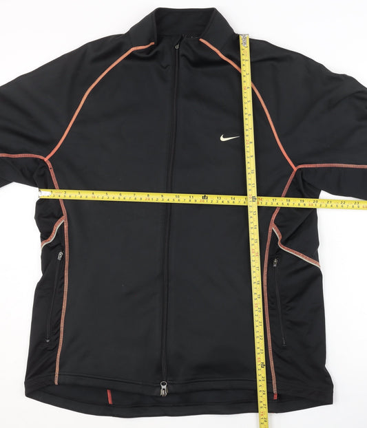 Nike Men's Black XL Track Jacket Athletic Fit Softshell for Gym & Running