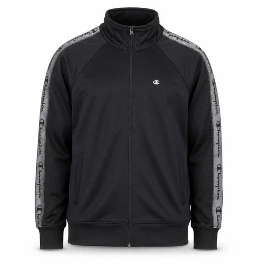 Champion Men’s Black Medium Track Jacket Full Zip Logo Sports
