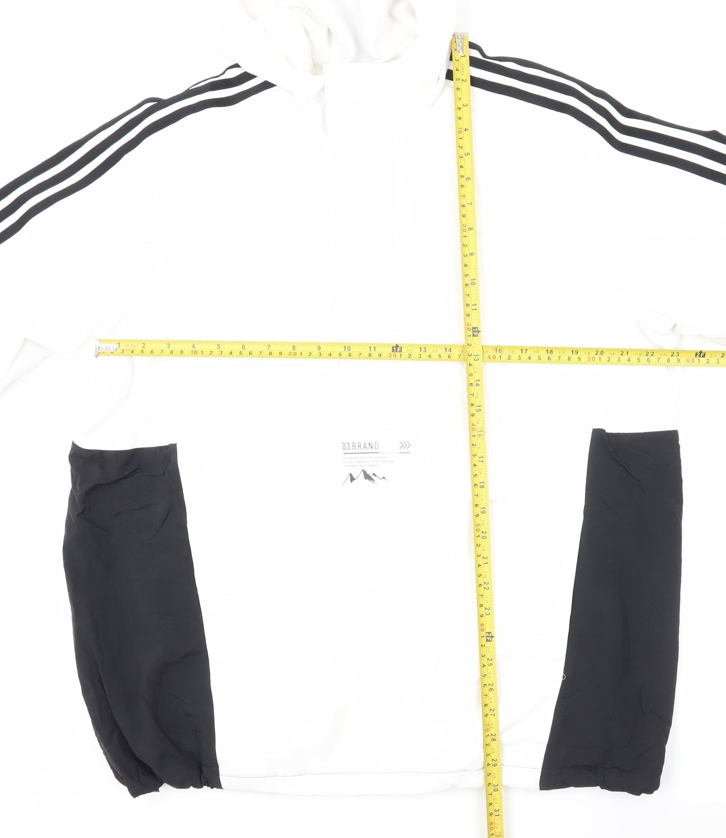 adidas Neo Men's Black White L Windbreaker Jacket Hooded Full Zip
