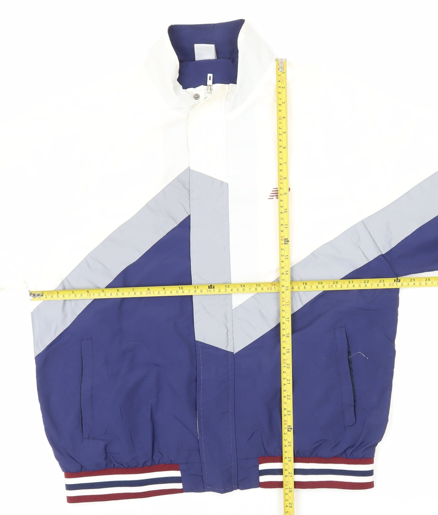 New Balance Men's Blue 2XL Colourblock Track Jacket Polyester