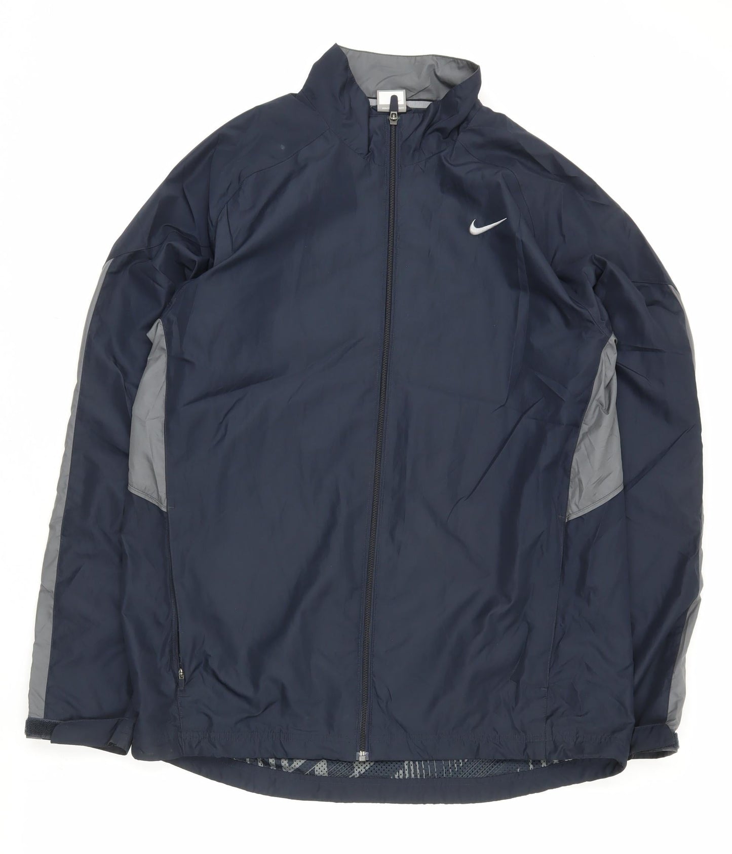 Nike Men’s Blue L Windbreaker Jacket Full Zip Lightweight Sports