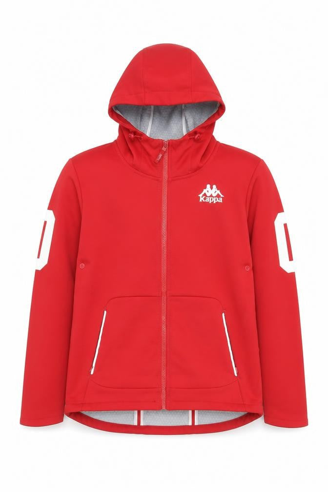Kappa Mens Red XS Softshell Hooded Full Zip Sports Jacket