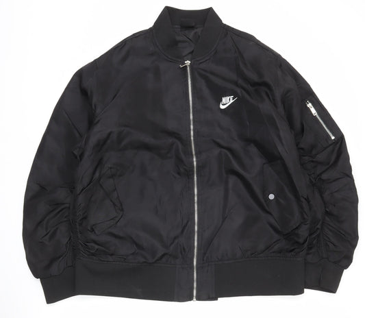 Nike Men's Black 2XL Basic Jacket Full Zip Lightweight Lined