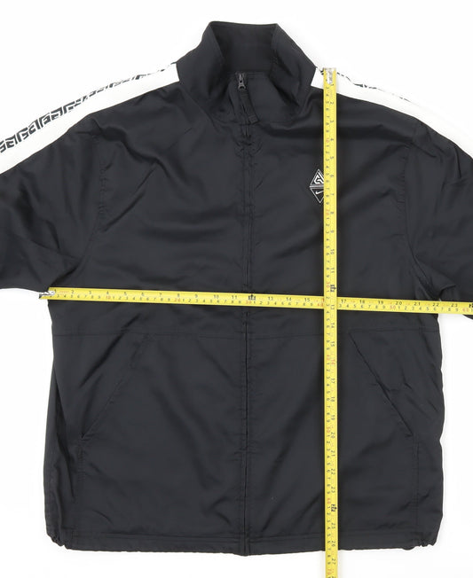 Nike Men's Black L Track Jacket Full Zip Sportswear Polyester