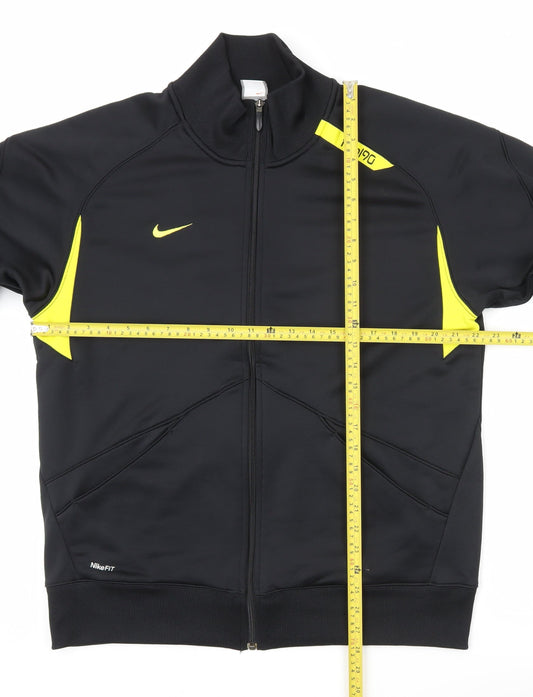 Nike Men’s Black XL Track Jacket Football Running Full Zip Polyester