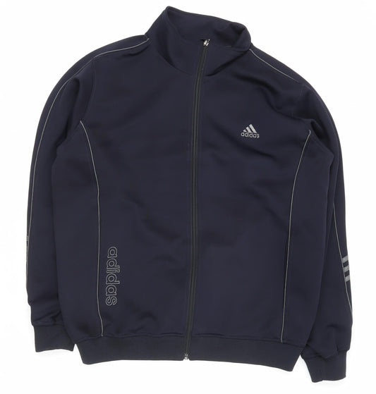 Adidas Men’s Blue 2XL Track Jacket Full Zip Polyester Sportswear