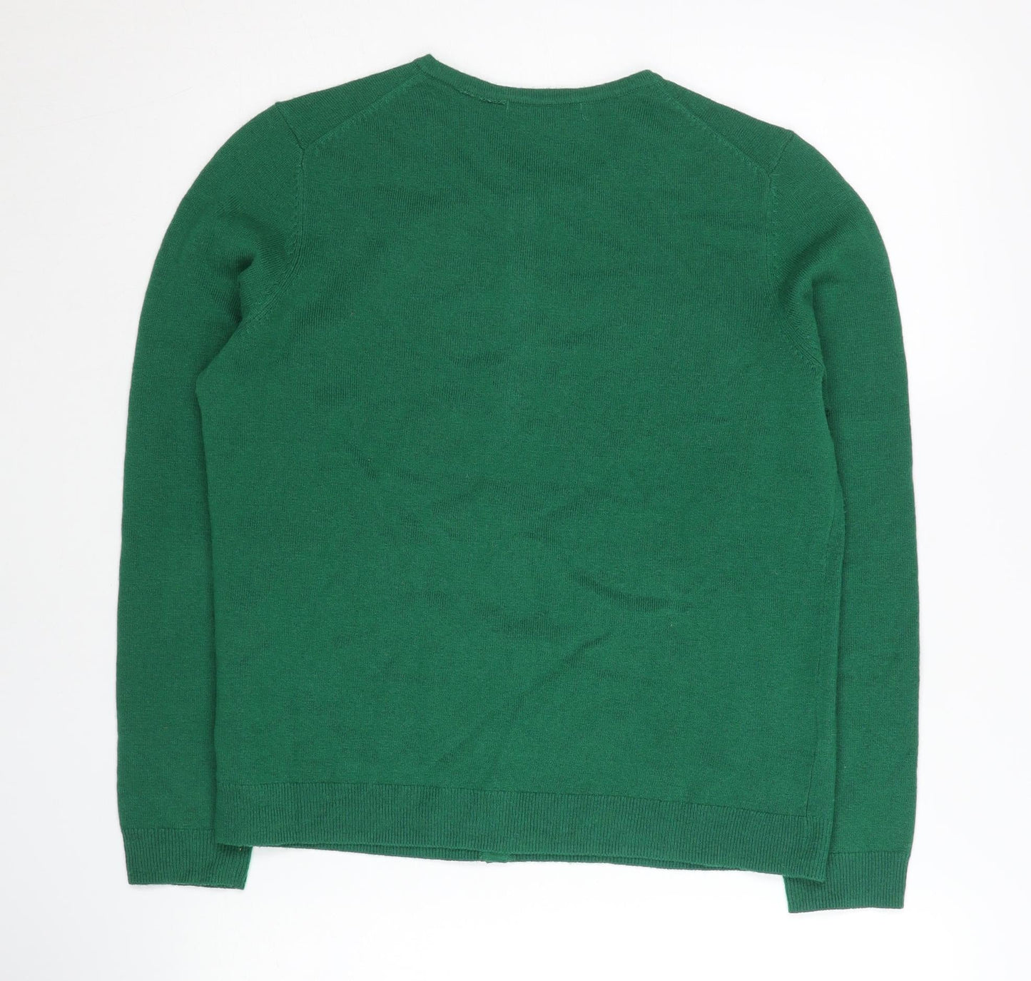 Laura Ashley Women's Green Wool Blend Cardigan Size 14
