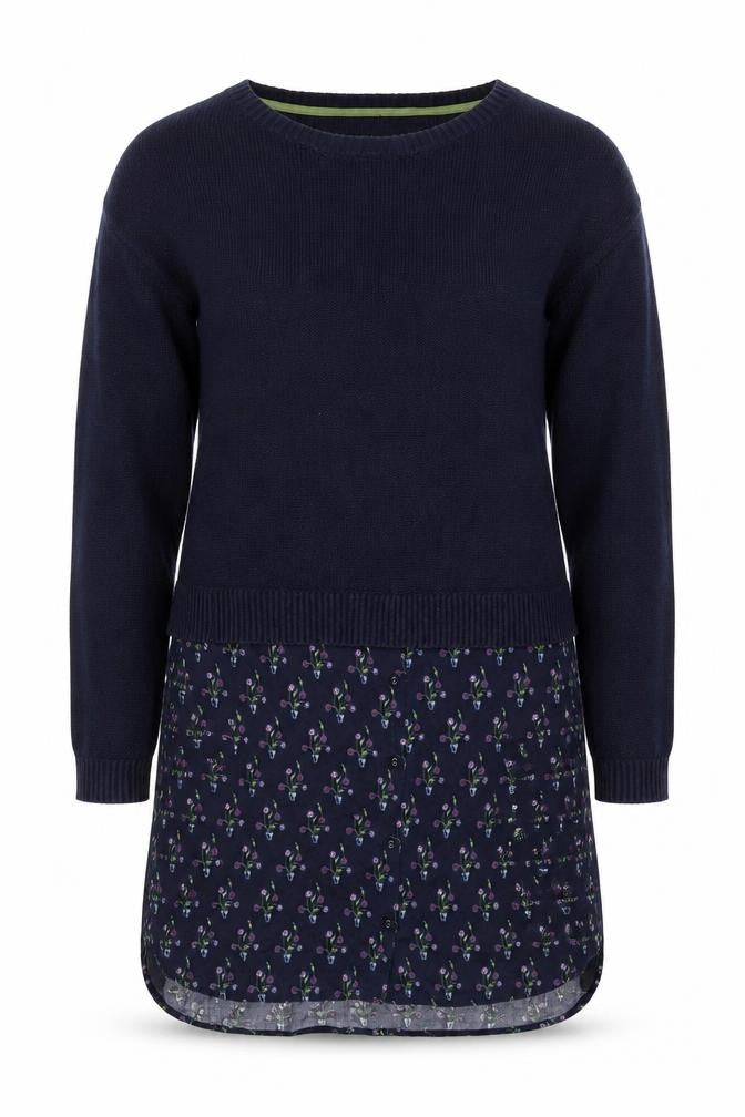 Womens UK 12 Regular White Stuff Blue Pullover Tight-Knit