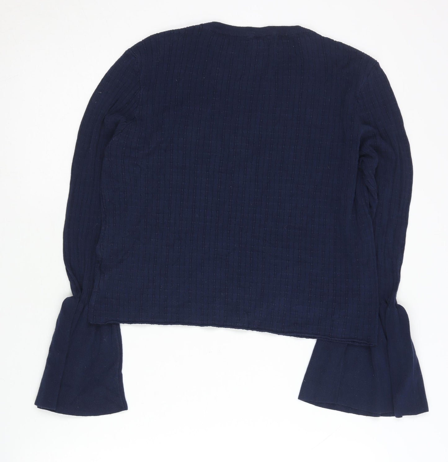 Stella Morgan Women's Blue Size 16 Flared Sleeve Knit Pullover Jumper