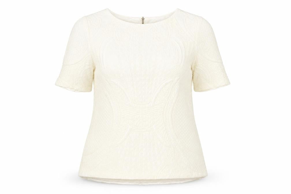 Marks and Spencer Women Ivory Short Sleeve Blouse Size 18