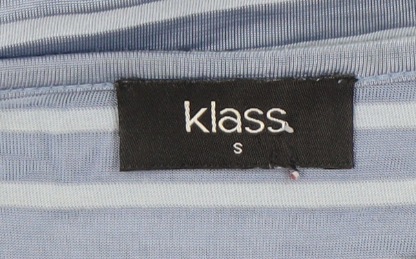 Womens UK Size S Klass Blue Cotton Blend T-Shirt