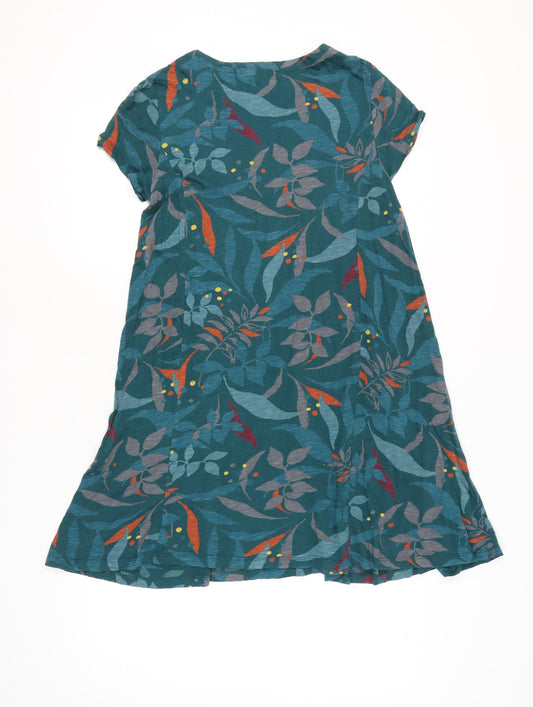 Seasalt Cornwall Women’s Green Floral Shift Dress Size 12 Tall