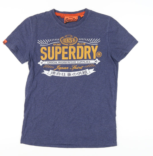 Superdry Men's Blue Japan Spirit Graphic T-Shirt Size M Regular Fit