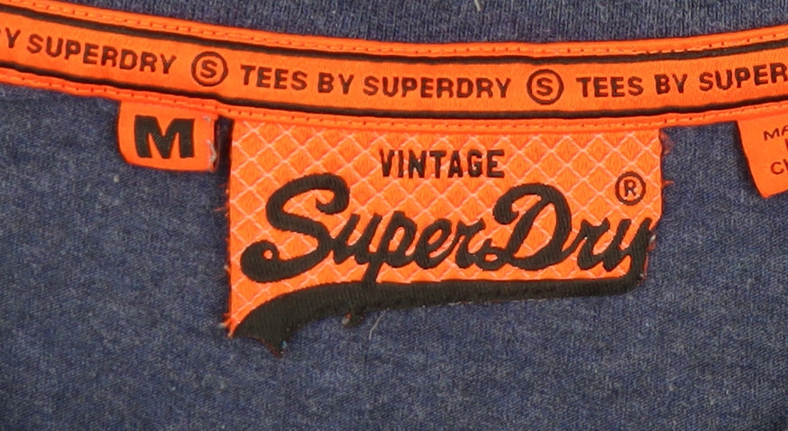 Superdry Men's Blue Japan Spirit Graphic T-Shirt Size M Regular Fit