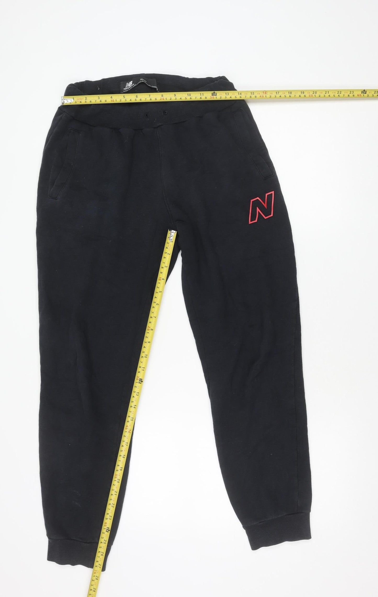 New Balance Men’s Black Jogger Trousers M Fleece Elastic Waist Pockets