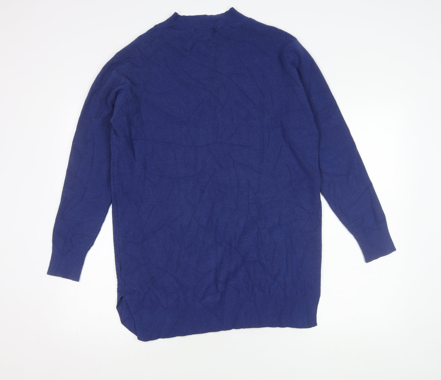 Marks and Spencer Women's Blue V-Neck Long Sleeve Jumper L