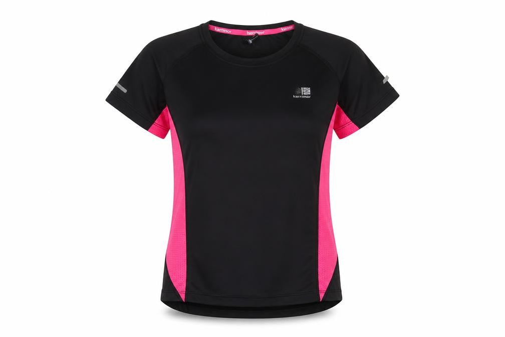 Karrimor Women's Black & Pink Running T-Shirt Size 8 Athletic Fit