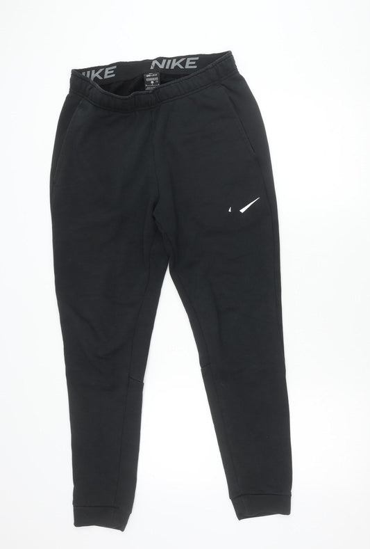 Nike Men's Black Dri-FIT Joggers M Regular Tapered Gym Sportswear