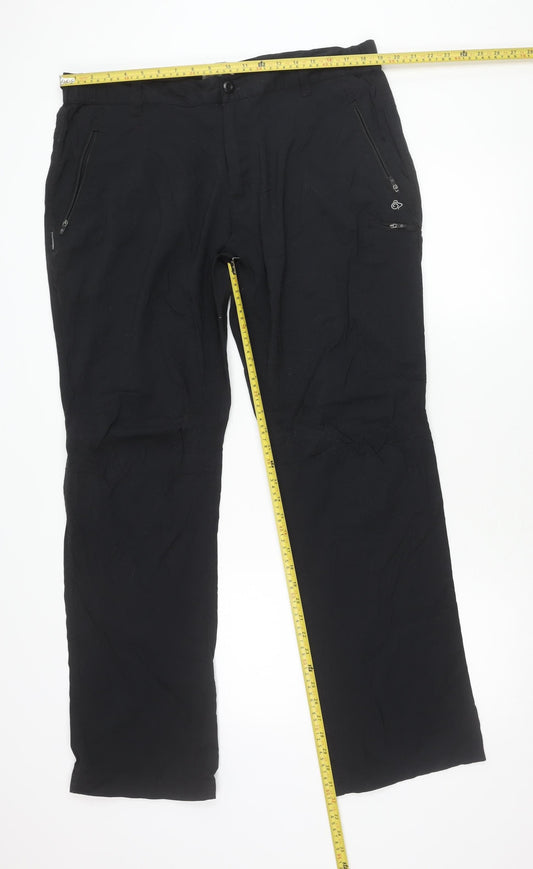 Craghoppers Men's Black Cargo Trousers 40in Waist 32in Leg Outdoor