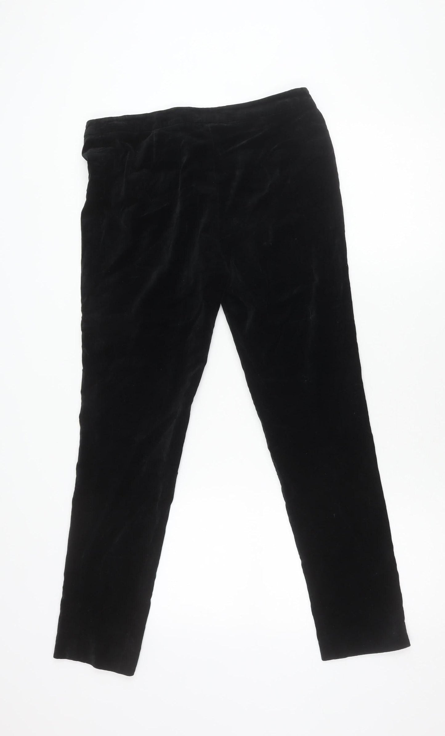 Ossie Clark Womens Black Velvet Slim Trousers Size 12
