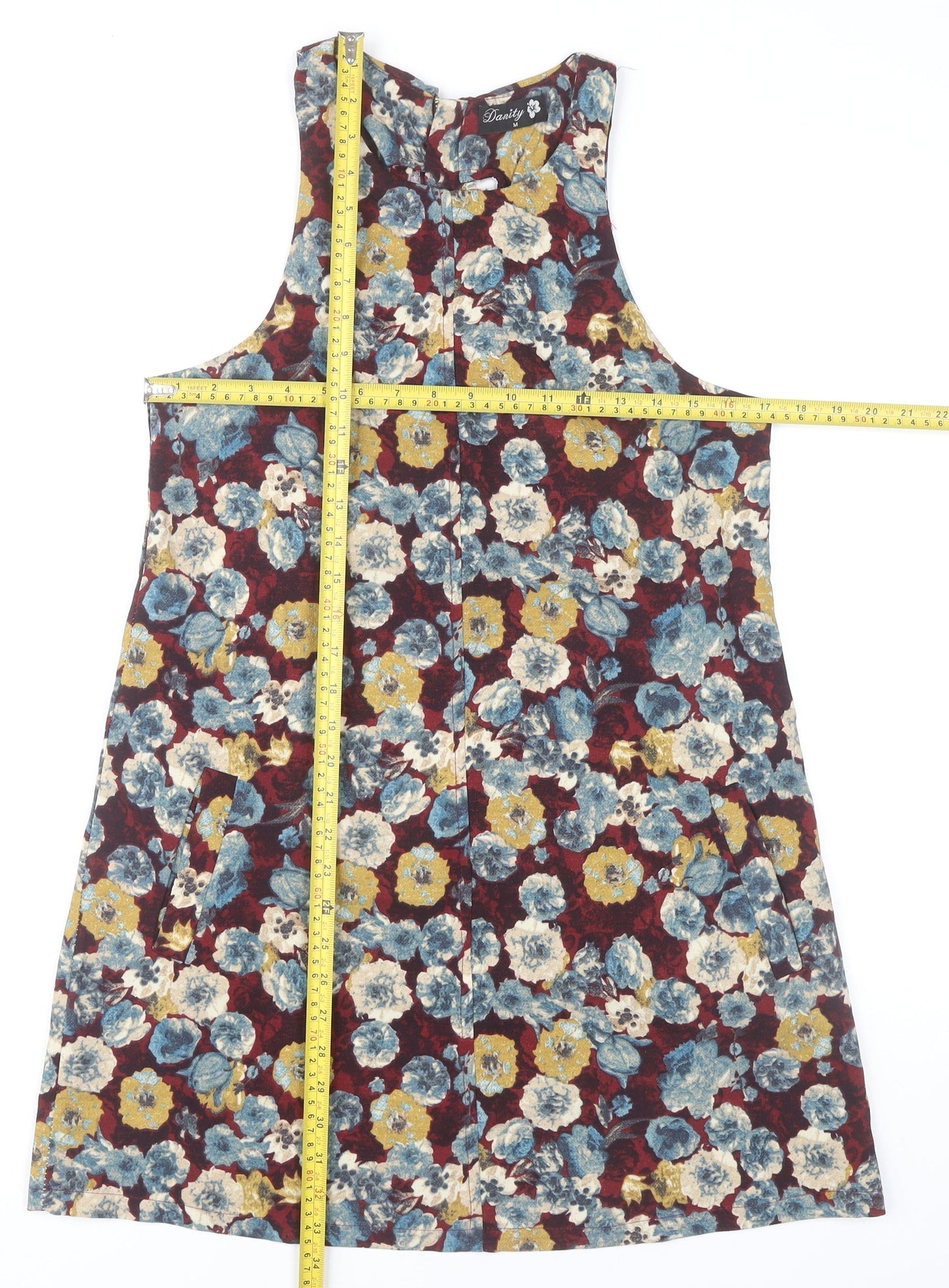 Danity Women’s Multicoloured Floral Shift Dress M Sleeveless
