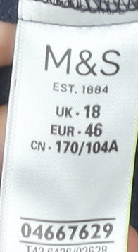 Marks and Spencer Women’s Multicoloured Stripe Blouse UK 18