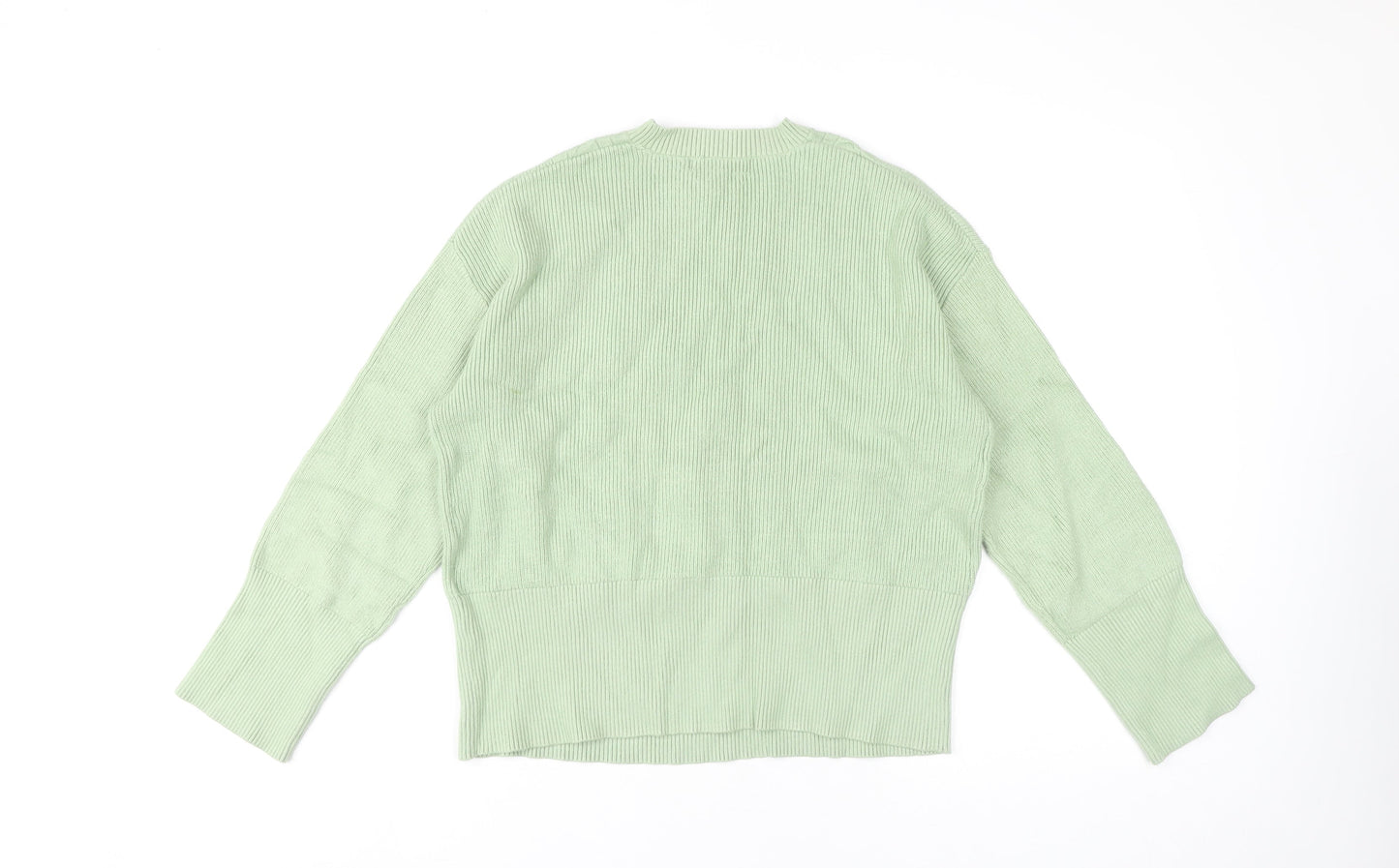 Marks and Spencer Womens Green M Cable-Knit Crew Neck Jumper