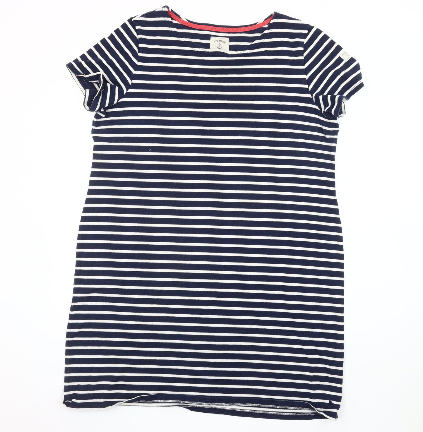 Joules Women’s Blue Striped Nautical T-Shirt Dress Size 20