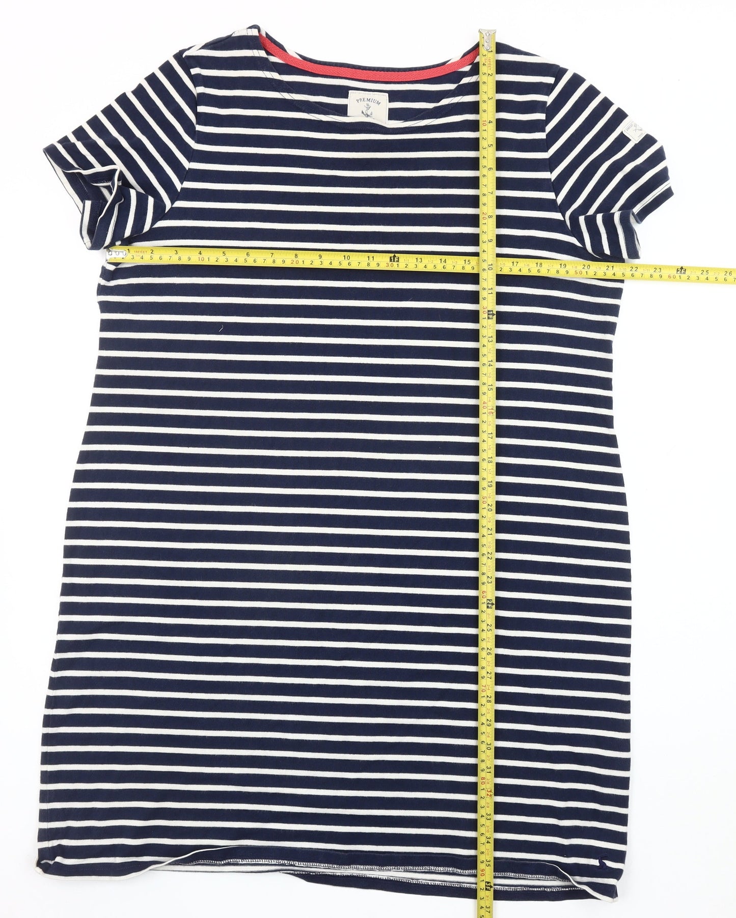 Joules Women’s Blue Striped Nautical T-Shirt Dress Size 20
