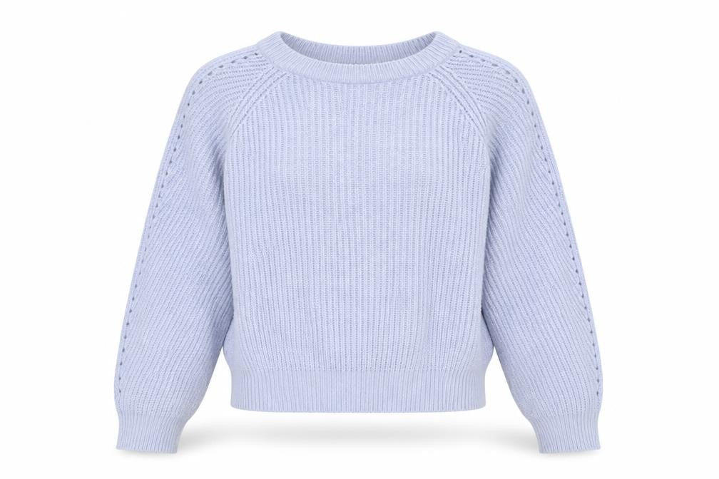 H&M Women's Purple Chunky Knit Crew Neck Pullover Jumper M