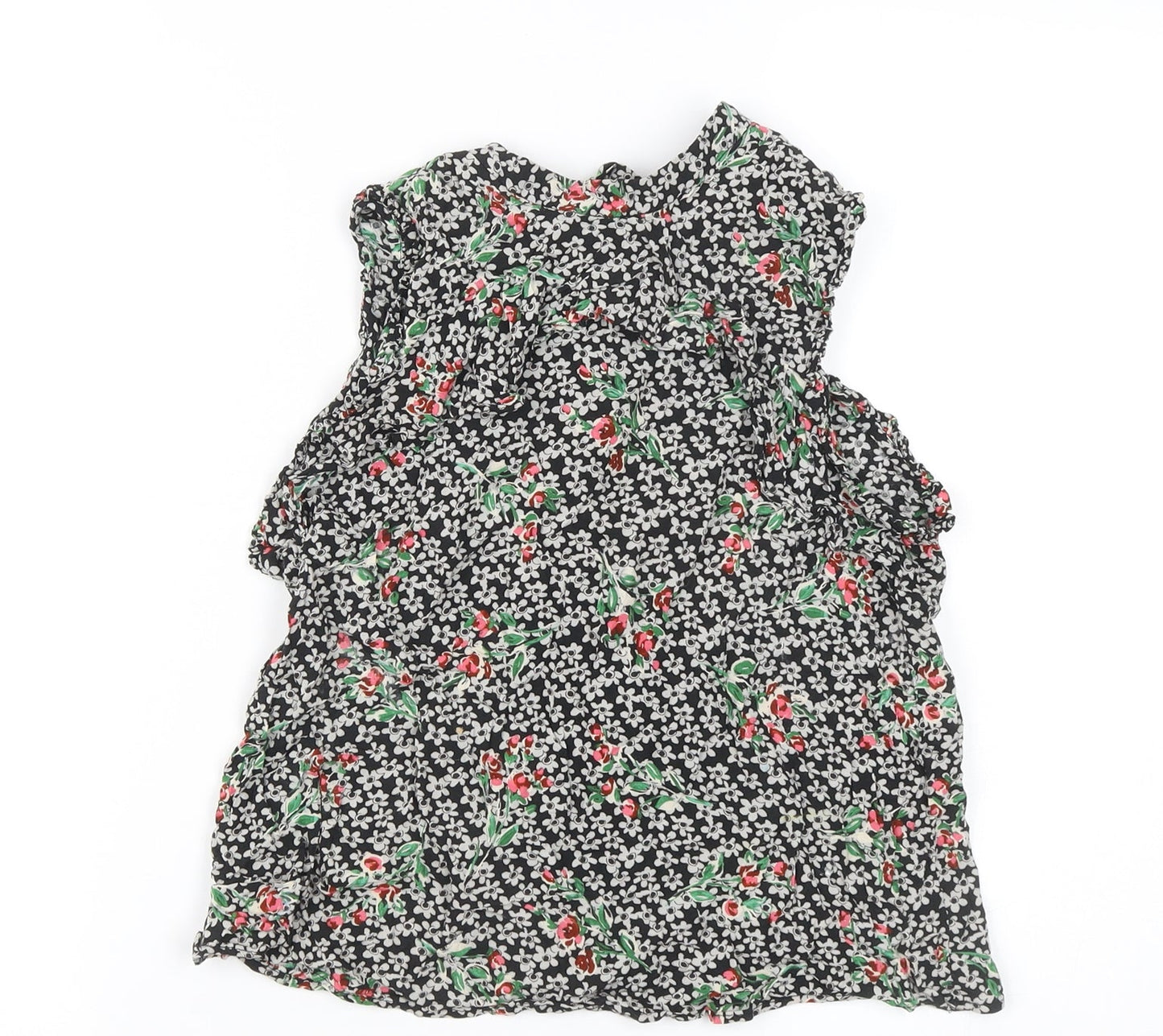 Zara Women’s Multicoloured Floral Sleeveless Tunic Blouse Size S