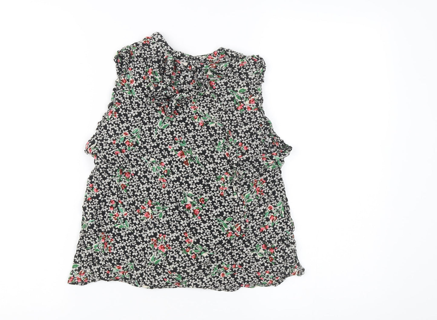 Zara Women’s Multicoloured Floral Sleeveless Tunic Blouse Size S
