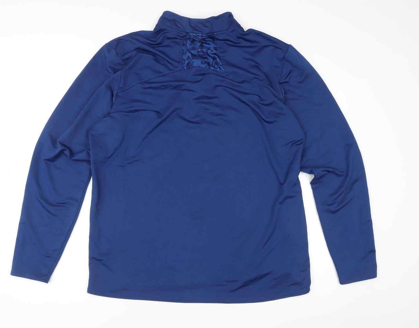 Umbro Men’s Blue England Rugby L 1/4 Zip Athletic Pullover Top