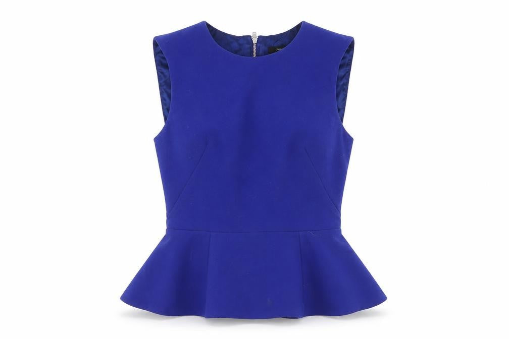 Womens UK Size 6 French Connection Blue Polyester Blend Blouse