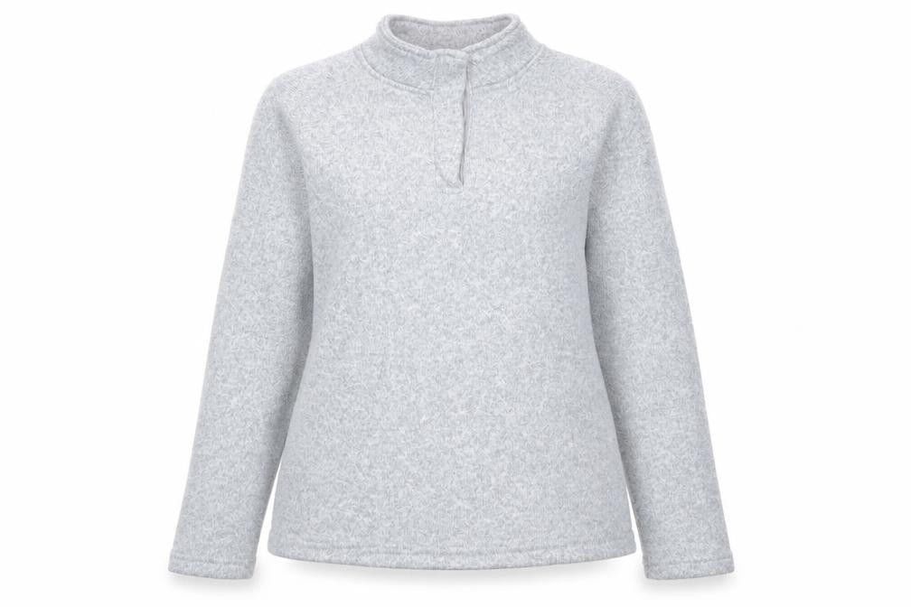 Womens UK 12 Regular Mountain Warehouse Grey Henley Sweatshirt