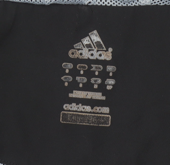 Adidas Men's Black S Sleeveless Hooded Windbreaker Sports Jacket