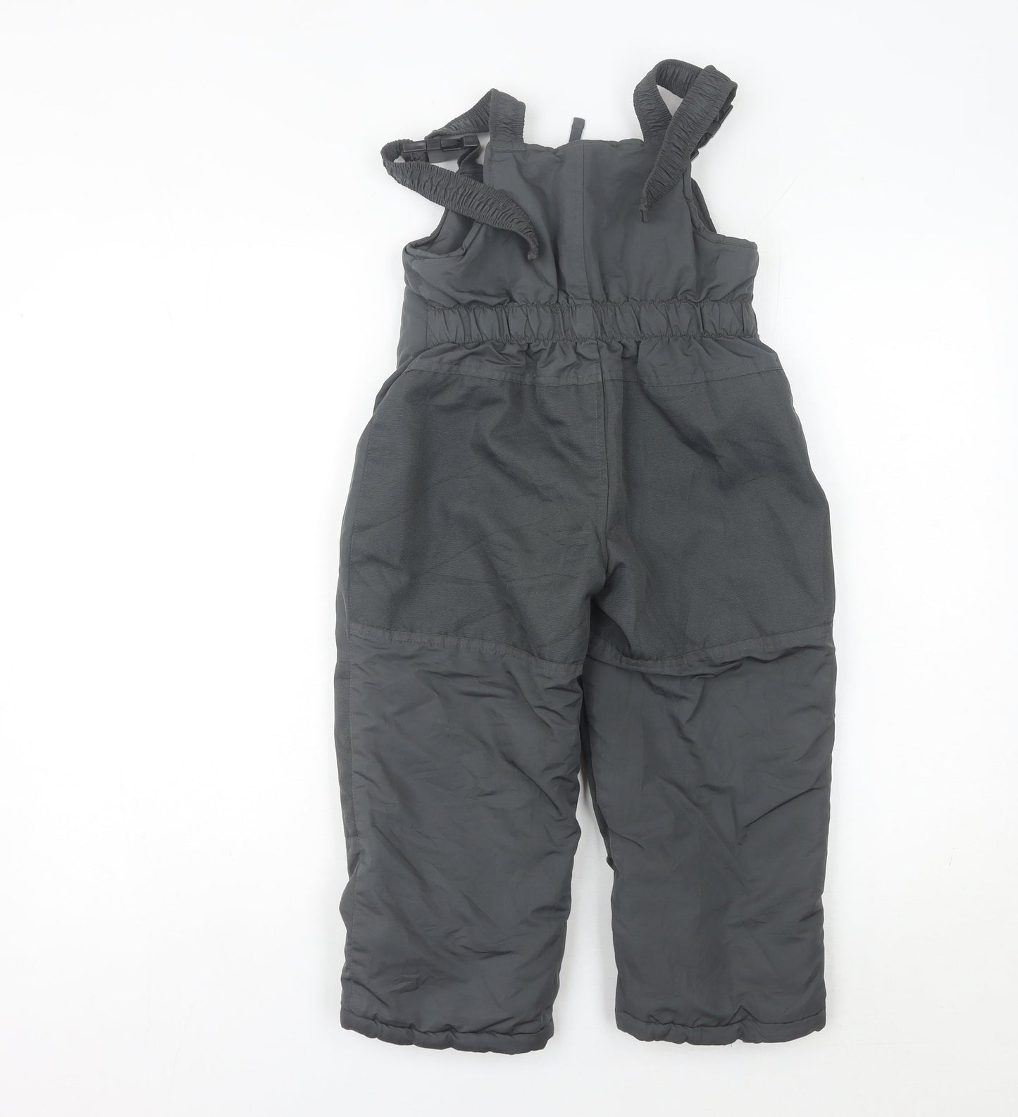 Girls Grey Ski Salopettes 4 Years Waterproof Padded Winter Trousers