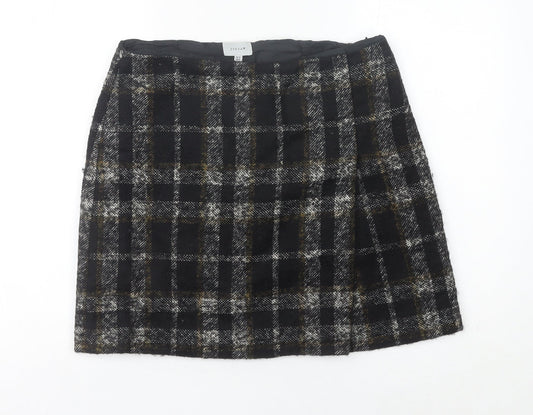 Jigsaw Women’s Black Check Wool Blend Pencil Skirt Size 12
