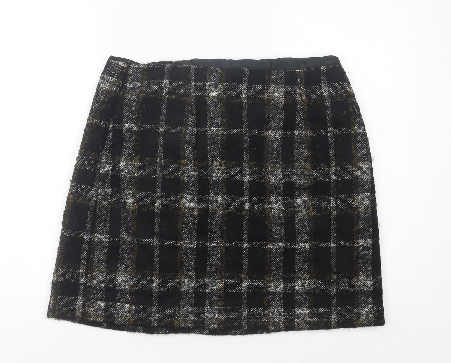Jigsaw Women’s Black Check Wool Blend Pencil Skirt Size 12