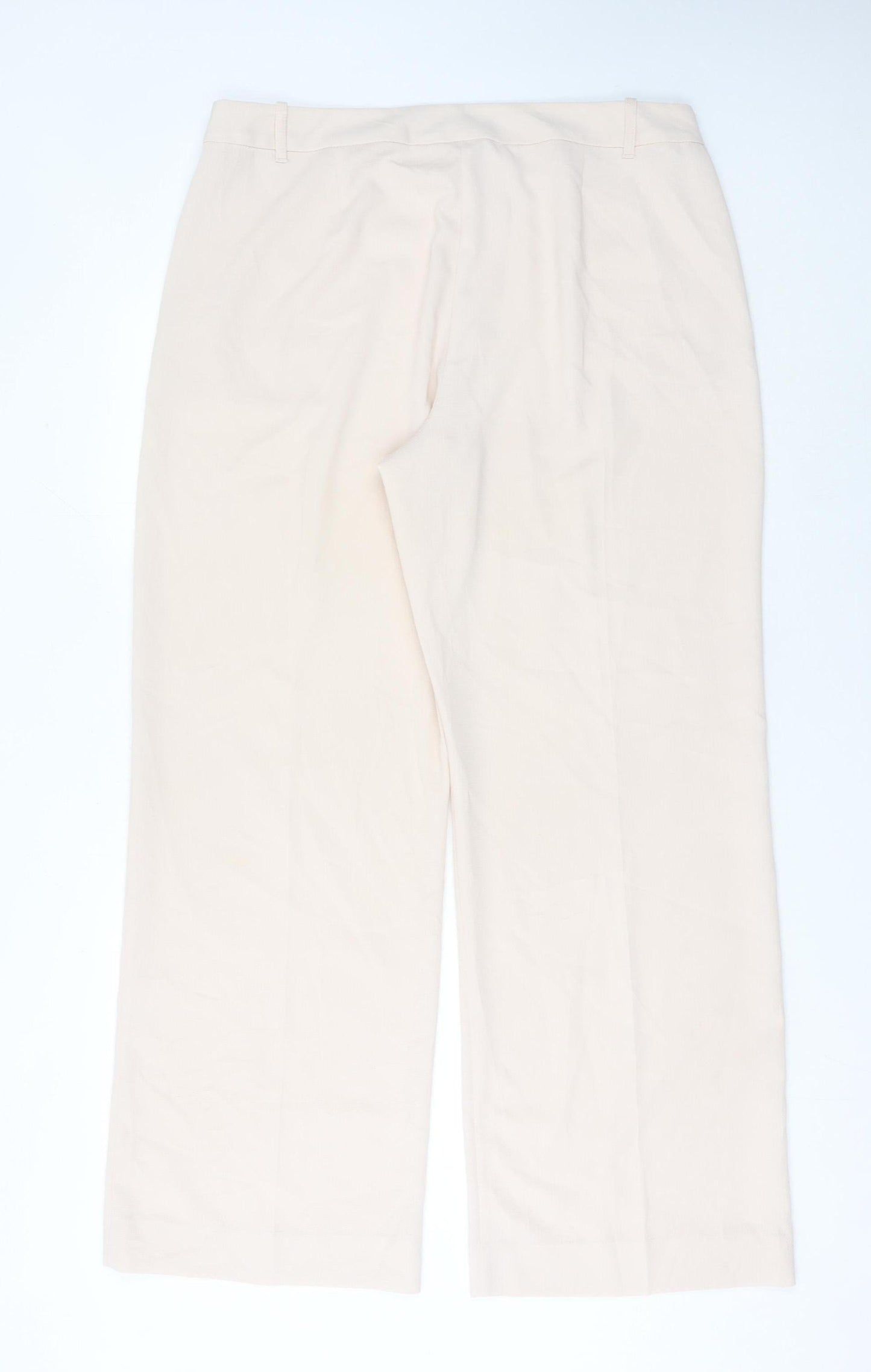 Principles Women’s Beige Size 16 Straight Leg Trousers Regular Fit