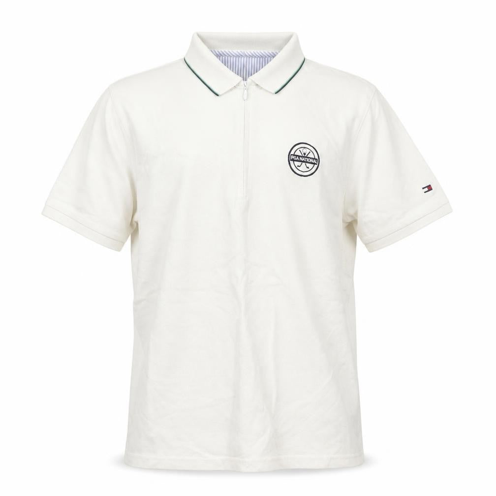Tommy Hilfiger Men's Ivory Golf Polo Shirt M Embroidered Logo