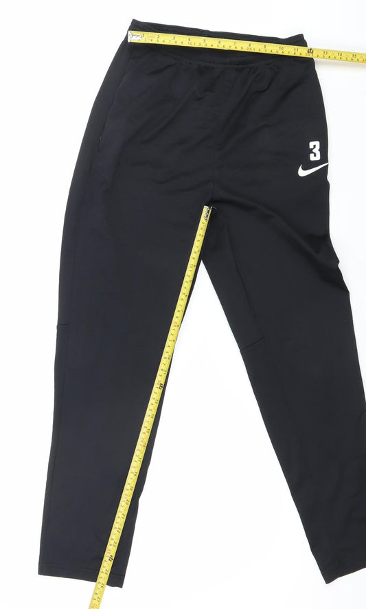 Nike Teens Black XL Dri-FIT Tapered Track Pants Football Training